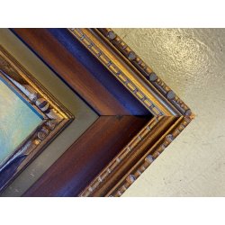 QUADRO DIPINTO OLIO Gigi Comolli PAESAGGIO AUTUNNO COLLINE LAGO MAGGIORE '900