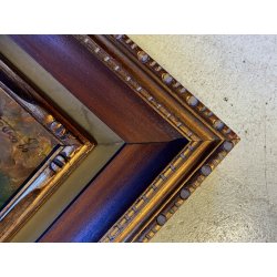 QUADRO DIPINTO OLIO Gigi Comolli PAESAGGIO AUTUNNO COLLINE LAGO MAGGIORE '900