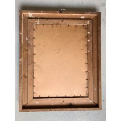 QUADRO DIPINTO ACQUERELLO Guido Fiorini SCORCIO BORGO SCALINATA Mergozzo 1945