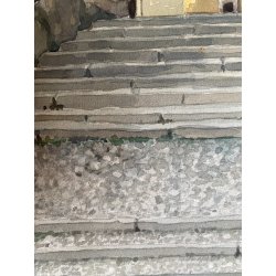 QUADRO DIPINTO ACQUERELLO Guido Fiorini SCORCIO BORGO SCALINATA Mergozzo 1945