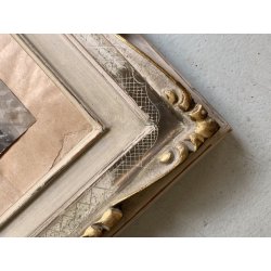 QUADRO DIPINTO ACQUERELLO Guido Fiorini SCORCIO BORGO SCALINATA Mergozzo 1945