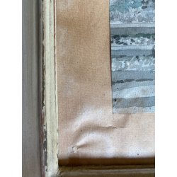 QUADRO DIPINTO ACQUERELLO Guido Fiorini SCORCIO BORGO SCALINATA Mergozzo 1945