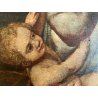 ANTICO DIPINTO OLIO TAVOLA San Giuseppe  GESù BAMBINO RELIGIOSO ARTE SACRA '700