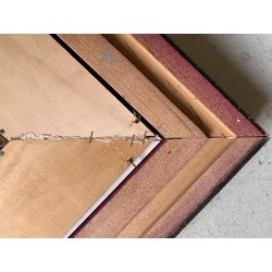 DIPINTO OLIO TELA TRECCANI ERNESTO "Viso" TECNICA MISTA RITRATTO 25x35cm '900