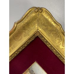 ANTICO QUADRO DIPINTO OLIO A. Pratella PAESAGGIO MARINA NAPOLI LAVANDAIE PORTO