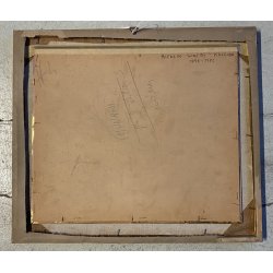 ANTICO QUADRO OLIO TAVOLA A. Soressi GENERE PAESAGGIO PASTORELLE GREGGE CAPRETTE