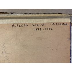 ANTICO QUADRO OLIO TAVOLA A. Soressi GENERE PAESAGGIO PASTORELLE GREGGE CAPRETTE