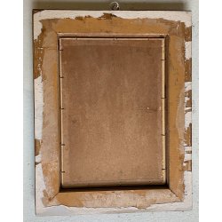 ANTICO DIPINTO OLIO TAVOLA PAESAGGIO MONTANO ALPI MONTE ROSA TRAMONTO PRIMO '900