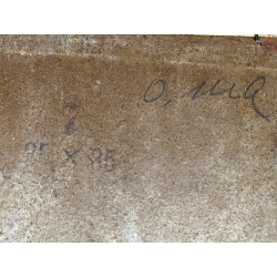 ANTICO DIPINTO OLIO TAVOLA PAESAGGIO MONTANO ALPI MONTE ROSA TRAMONTO PRIMO '900