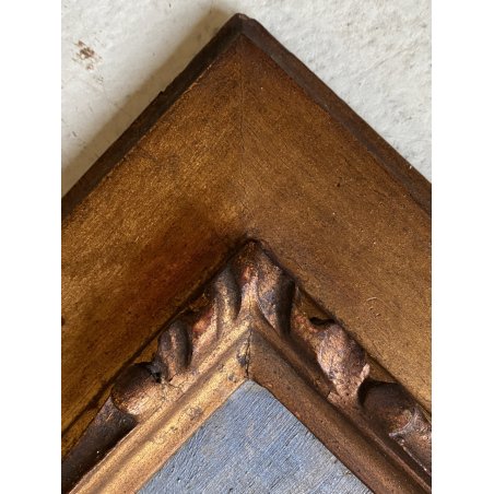 ANTICO DIPINTO OLIO TAVOLA PAESAGGIO MONTANO ALPI MONTE ROSA TRAMONTO ...