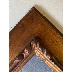 ANTICO DIPINTO OLIO TAVOLA PAESAGGIO MONTANO ALPI MONTE ROSA TRAMONTO PRIMO '900