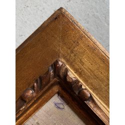 ANTICO DIPINTO OLIO TAVOLA PAESAGGIO MONTANO ALPI MONTE ROSA TRAMONTO PRIMO '900