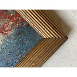 ANTICO QUADRO DIPINTO OLIO PAESAGGIO LACUSTRE MARINA FIGURE NUDE