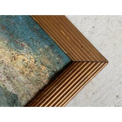 ANTICO QUADRO DIPINTO OLIO PAESAGGIO LACUSTRE MARINA FIGURE NUDE