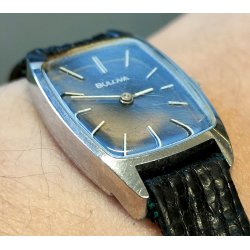 OROLOGIO POLSO LADY Bulova N3 anni 60 meccanico BLU DIAL Old Wrist Watch VINTAGE