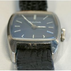 OROLOGIO POLSO LADY Bulova N3 anni 60 meccanico BLU DIAL Old Wrist Watch VINTAGE