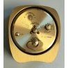 Swiza 8 days OROLOGIO TAVOLO DORATO con SUONERIA anni 70 Old Alarm Desk Clock