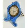 Atlanta OROLOGIO TAVOLO Art Déco OTTONE SMALTATO epoca 900 GUILLOCHE Desk Clock