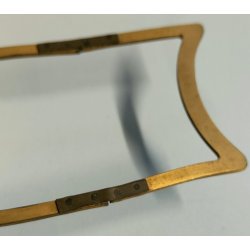 Atlanta OROLOGIO TAVOLO Art Déco OTTONE SMALTATO epoca 900 GUILLOCHE Desk Clock