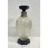 BOTTIGLIA VETRO NERO ARGENTO 800 CRISTALLO MOLATO CRYSTAL ART DECO' BOTTLE GLASS