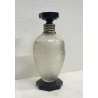 BOTTIGLIA VETRO NERO ARGENTO 800 CRISTALLO MOLATO CRYSTAL ART DECO' BOTTLE GLASS