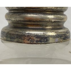 BOTTIGLIA VETRO NERO ARGENTO 800 CRISTALLO MOLATO CRYSTAL ART DECO' BOTTLE GLASS