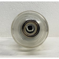 BOTTIGLIA VETRO NERO ARGENTO 800 CRISTALLO MOLATO CRYSTAL ART DECO' BOTTLE GLASS