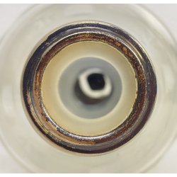 BOTTIGLIA VETRO NERO ARGENTO 800 CRISTALLO MOLATO CRYSTAL ART DECO' BOTTLE GLASS