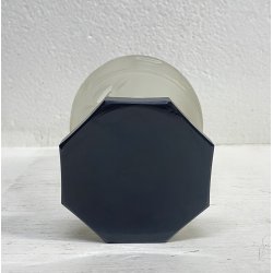 BOTTIGLIA VETRO NERO ARGENTO 800 CRISTALLO MOLATO CRYSTAL ART DECO' BOTTLE GLASS