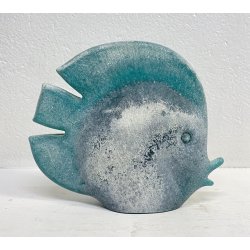 SCULTURA VETRO SCAVO Carlo Nason PESCE TROPICALE MURANO ANNI 80 GLASS FISH