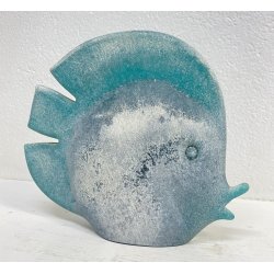 SCULTURA VETRO SCAVO Carlo Nason PESCE TROPICALE MURANO ANNI 80 GLASS FISH