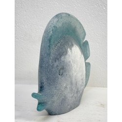 SCULTURA VETRO SCAVO Carlo Nason PESCE TROPICALE MURANO ANNI 80 GLASS FISH
