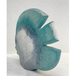 SCULTURA VETRO SCAVO Carlo Nason PESCE TROPICALE MURANO ANNI 80 GLASS FISH