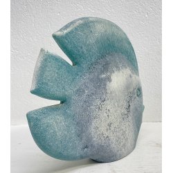 SCULTURA VETRO SCAVO Carlo Nason PESCE TROPICALE MURANO ANNI 80 GLASS FISH
