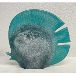 SCULTURA VETRO SCAVO Carlo Nason PESCE TROPICALE MURANO ANNI 80 GLASS FISH