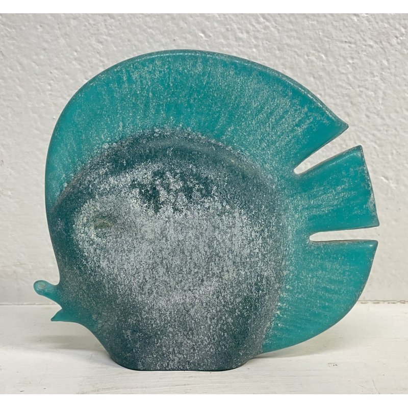 SCULTURA VETRO SCAVO Carlo Nason PESCE TROPICALE MURANO ANNI 80 GLASS FISH