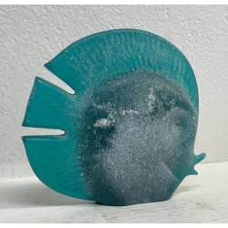 SCULTURA VETRO SCAVO Carlo Nason PESCE TROPICALE MURANO ANNI 80 GLASS FISH