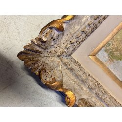 ANTICO PICCOLO DIPINTO OLIO "Albero con maiale" E.B. PAESAGGIO AGRESTE SICILIA