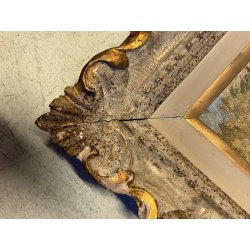 ANTICO PICCOLO DIPINTO OLIO "Albero con maiale" E.B. PAESAGGIO AGRESTE SICILIA