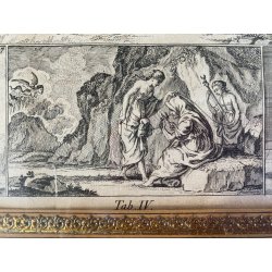 ANTICA STAMPA ACQUAFORTE INCISIONE G. Chodoroiecki del. J.F. Schleuen Sc. Berol.