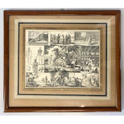 ANTICA STAMPA INCISIONE ACQUAFORTE G. Chodoroiecki del. J.F. Schleuen Sc. Berol.