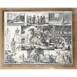 ANTICA STAMPA INCISIONE ACQUAFORTE G. Chodoroiecki del. J.F. Schleuen Sc. Berol.