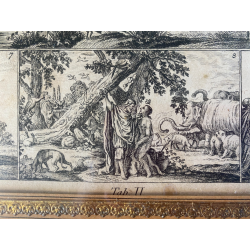 ANTICA STAMPA INCISIONE ACQUAFORTE G. Chodoroiecki del. J.F. Schleuen Sc. Berol.