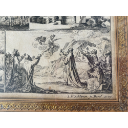 ANTICA STAMPA INCISIONE ACQUAFORTE G. Chodoroiecki del. J.F. Schleuen Sc. Berol.