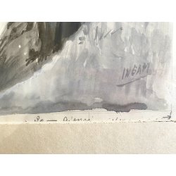 TAVOLA ORIGINALE ILLUSTRAZIONE TEMPERA CARTA Enzo Magni (Ingam) 1949