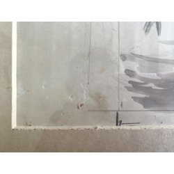 TAVOLA ORIGINALE ILLUSTRAZIONE TEMPERA CARTA Enzo Magni (Ingam) 1949