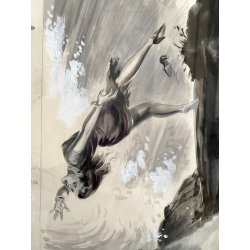 TAVOLA ORIGINALE ILLUSTRAZIONE TEMPERA CARTA Enzo Magni (Ingam) 1949