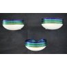 SET 3 LAMPADA PARETE LEUCOS Febo DESIGN Toso Pamio WALL LAMP MURANO GLASS 60/70s