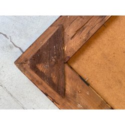 GRANDE ANTICO DIPINTO OLIO F. Sacchetti  PAESAGGIO MONTANO DOLOMITI ALPEGGIO 900