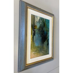 QUADRO DIPINTO OLIO Mario Tosi  COMPOSIZIONE ASTRATTA PESCI BRICOLE VENEZIA '900